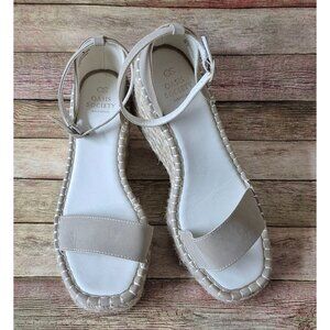Oasis Society Espadrille Wedge Sandal Womens Size 9 Beige Taupe Open Toe Neutral